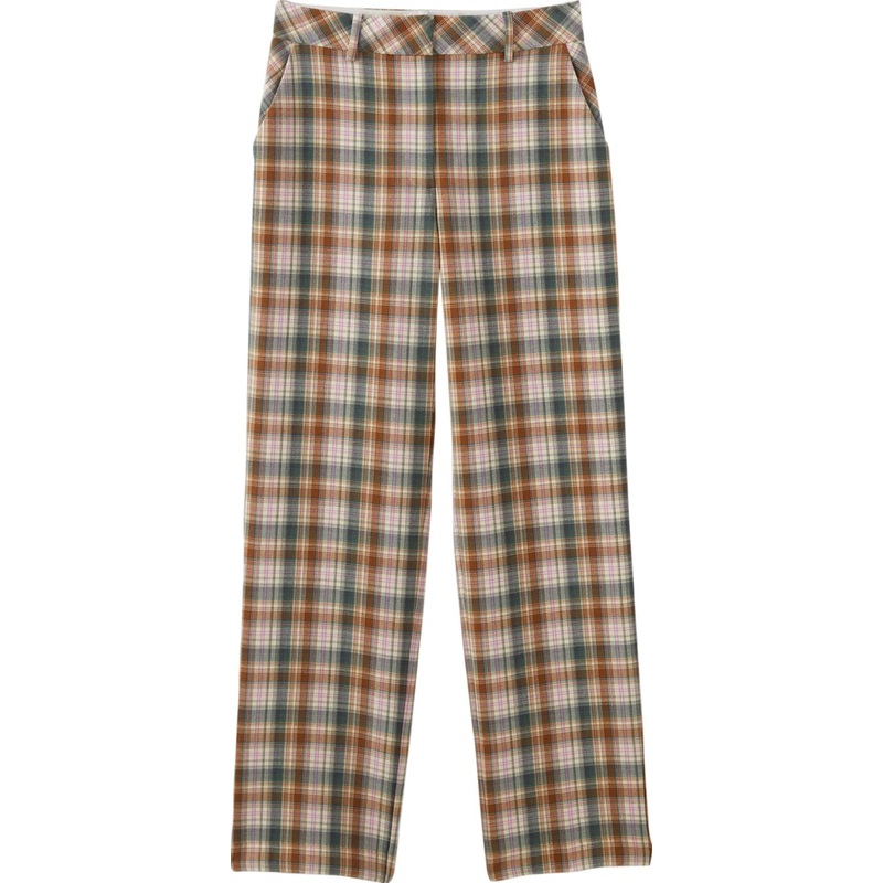 Frank And Oak Jane Double Weave Plaid Straight Leg Pant – Women’s