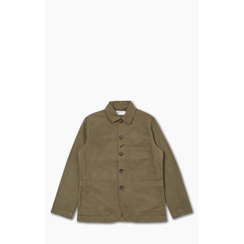 Universal Works Bakers Chore Jacket Nebraska Cotton Olive S