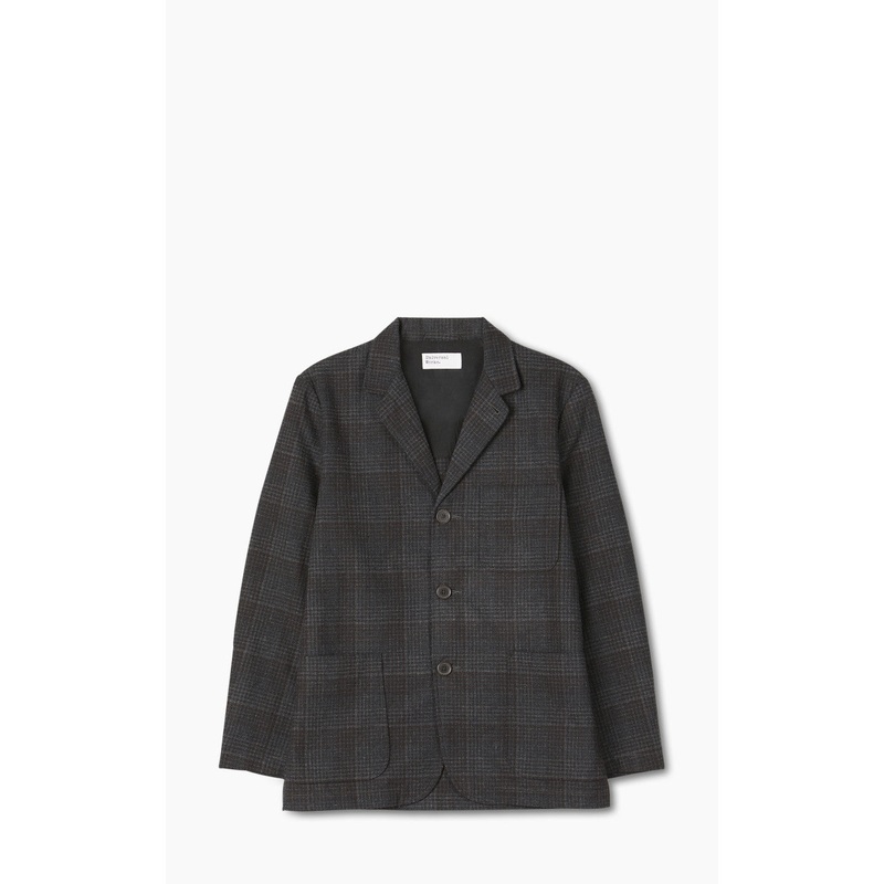 Universal Works Three Button Jacket Reuse Wool Mix Charcoal S