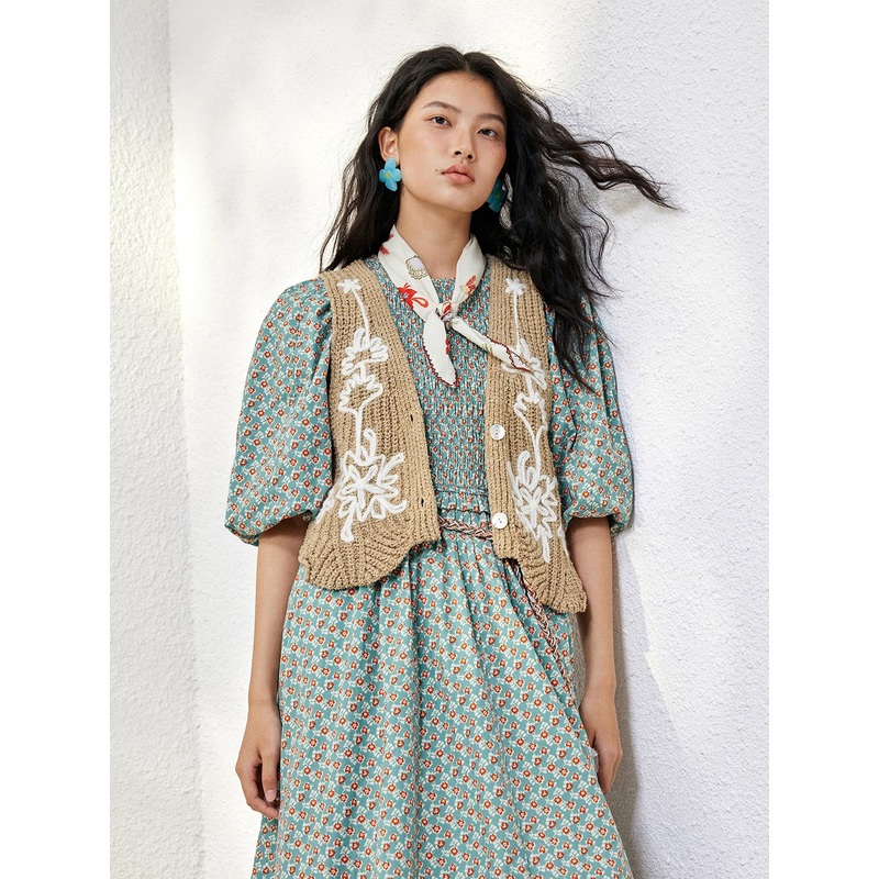 Knitted Vests Brown XS