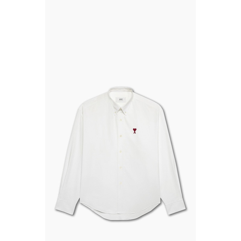 AMI Paris Ami De Coeur Boxy Fit Shirt Natural White S