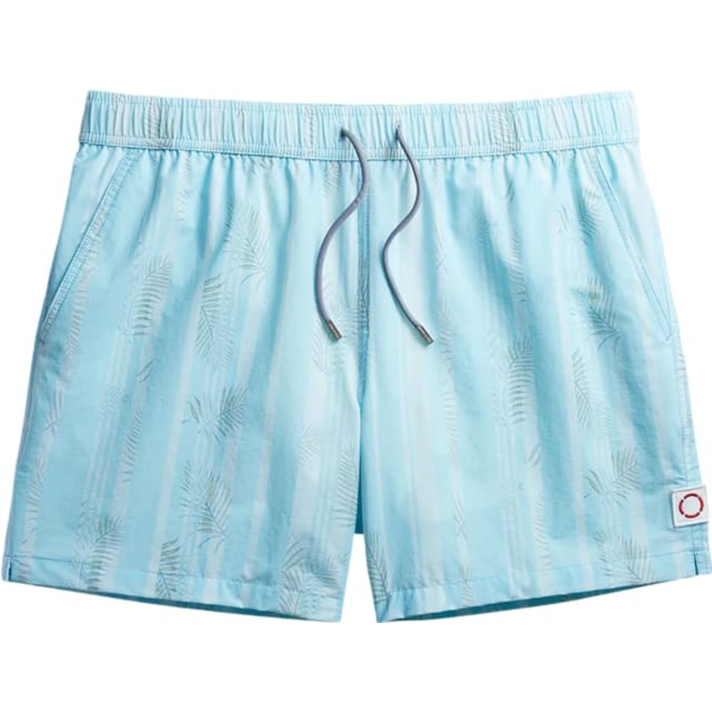 Public Beach Tropic Stripe Keep It Tight Classic Swim Shorts with Compression Liner 6″ – Men’s