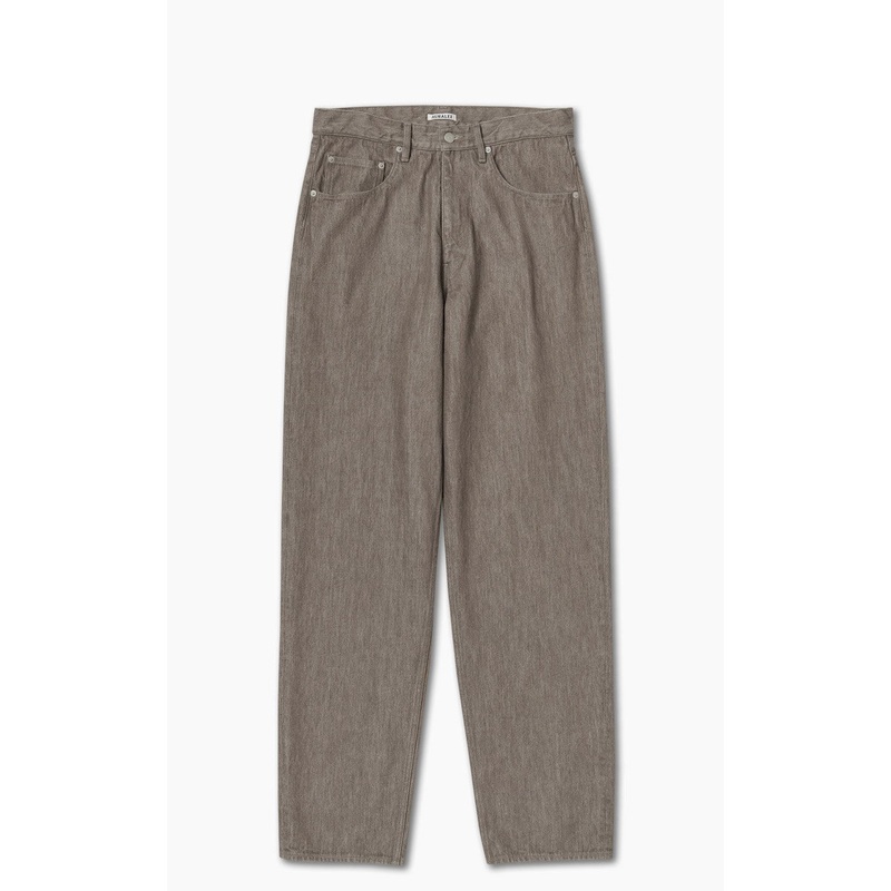 Auralee Hard Twist Denim Wide Pants Mocha Brown W28