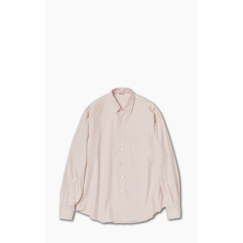 Auralee Washed Finx Twill Big Shirt Pink 3/S