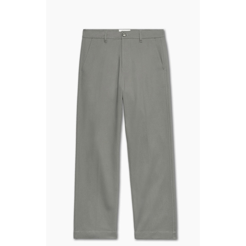 AMI Paris Straight Fit Chino Trouser Mineral Grey S