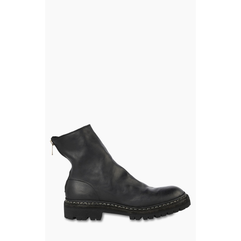 Guidi 796V_N Leather Back Zip Top-Ankle Boot Black 40