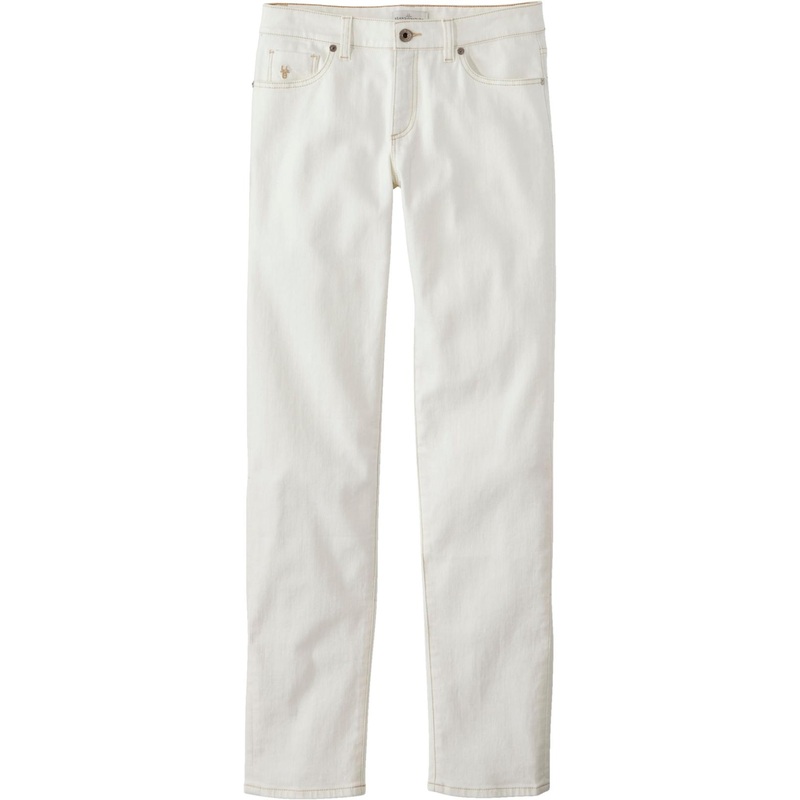 L.L. Bean Signature Denim Low-Rise Straight-Leg Undyed Boyfriend Jeans – Women’s