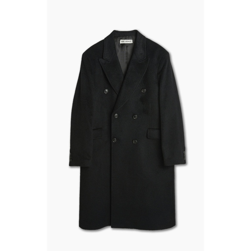 Our Legacy Whale Coat Black Hairy Wool 46/S