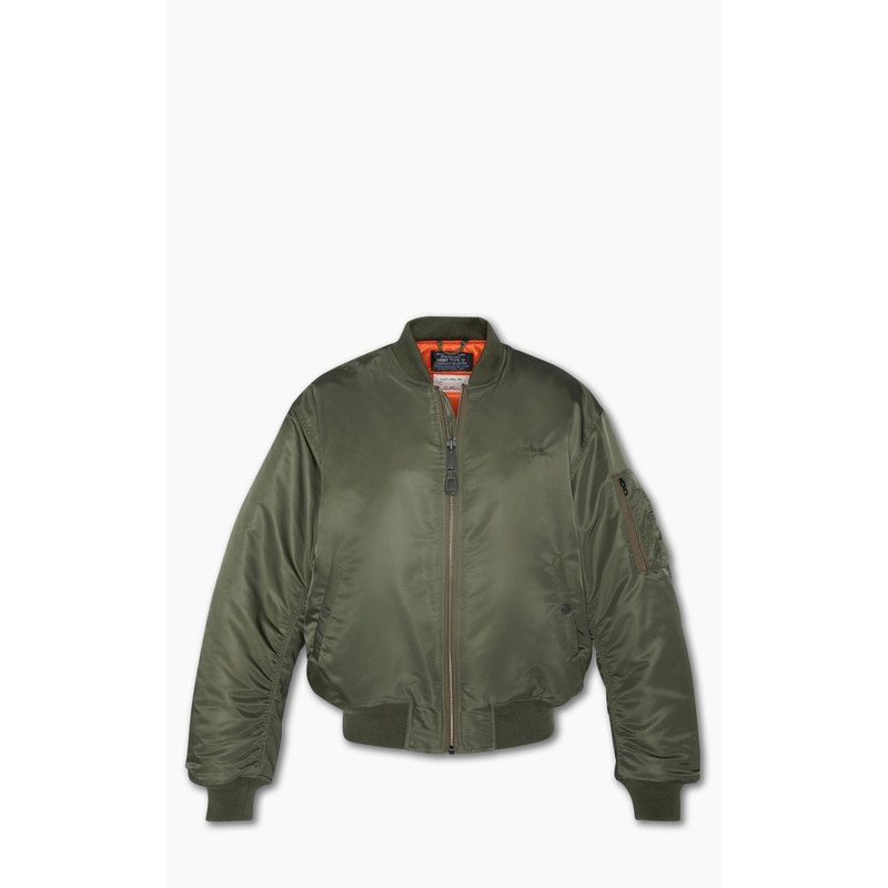 Schott NYC Airforce 90s Fit MA-1 Bomber Jacket Army Khaki S