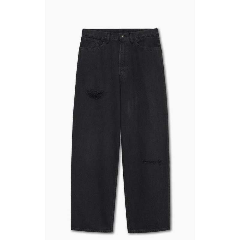 Markaware ‘Marka’ Straight Fit Jeans 12oz Black Damaged & Repaired 1