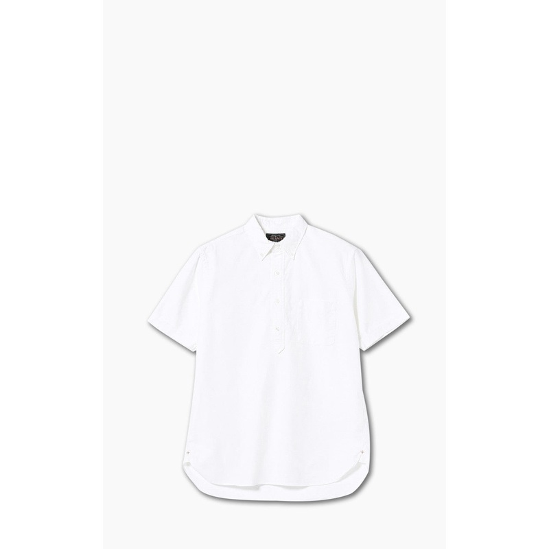Beams Plus Oxford Pullover Button Down Shirt White M