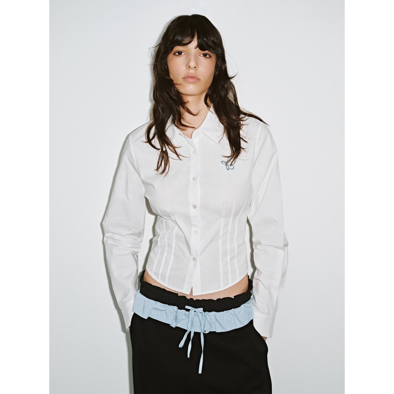 Corset Design Shirts White XS