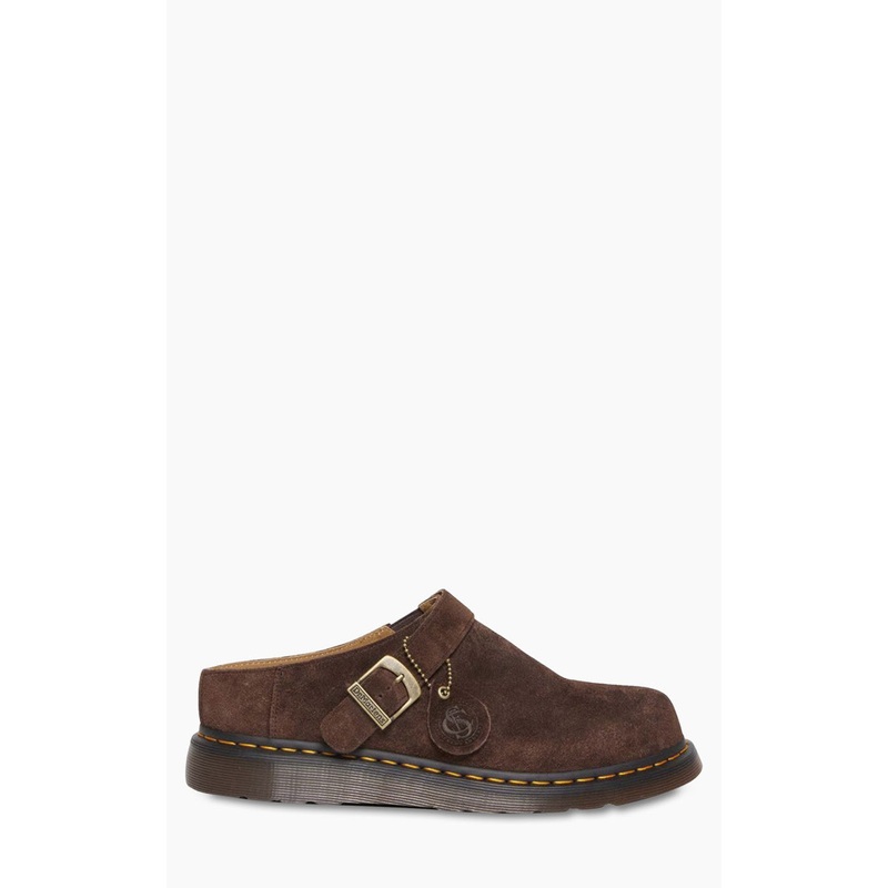 Dr. Martens Isham Buckle Mule Desert Oasis Suede Dark Brown US7.5-UK6.5-EU40-CM25
