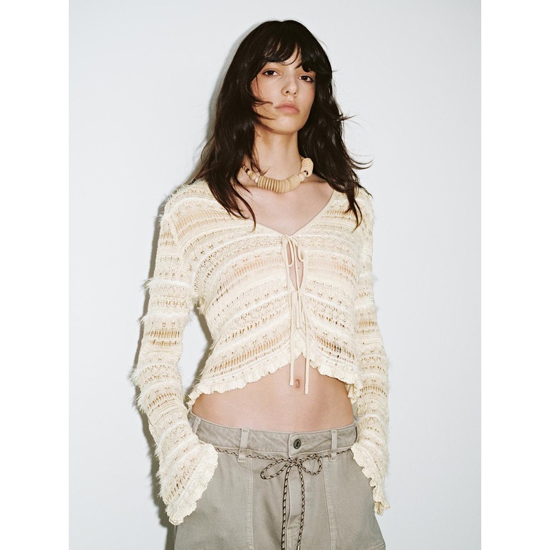 Knitted Cardigans Beige XS