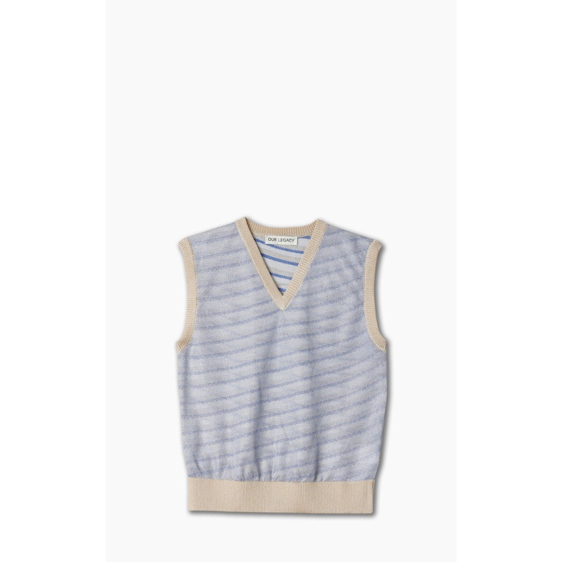 Our Legacy Knitted Vest Cartoon Static Stripe 48/M