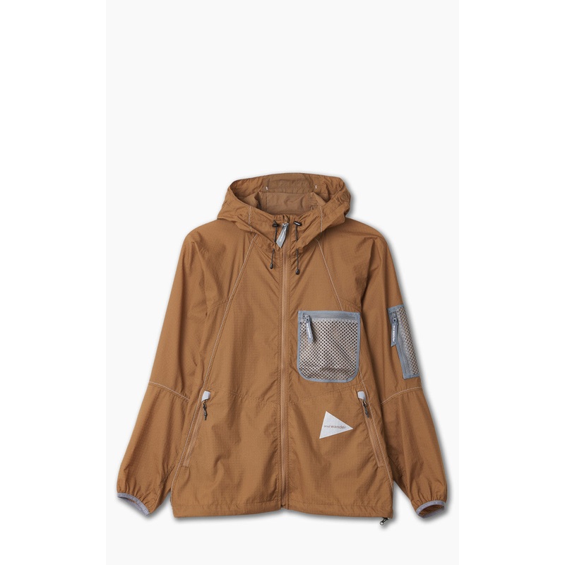 and wander Breath Rip Hoodie Brown M