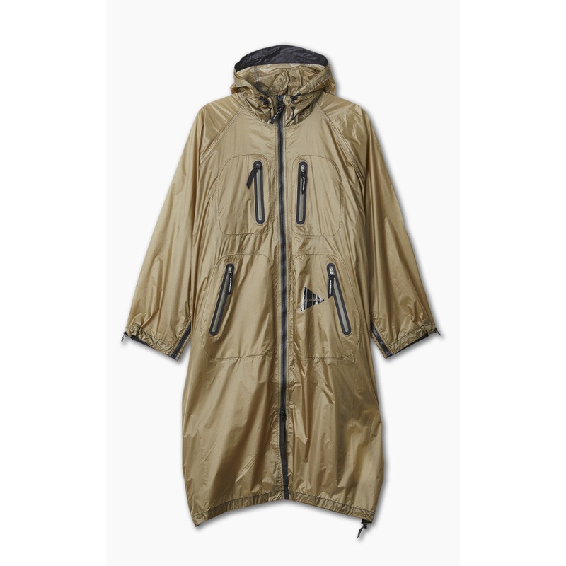 and wander Fly Rain Long Coat Beige S