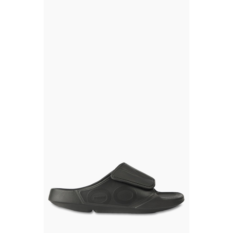 OOFOS Ooahh Sport Flex Slide Sandal Matte Black US8-EU41-CM26