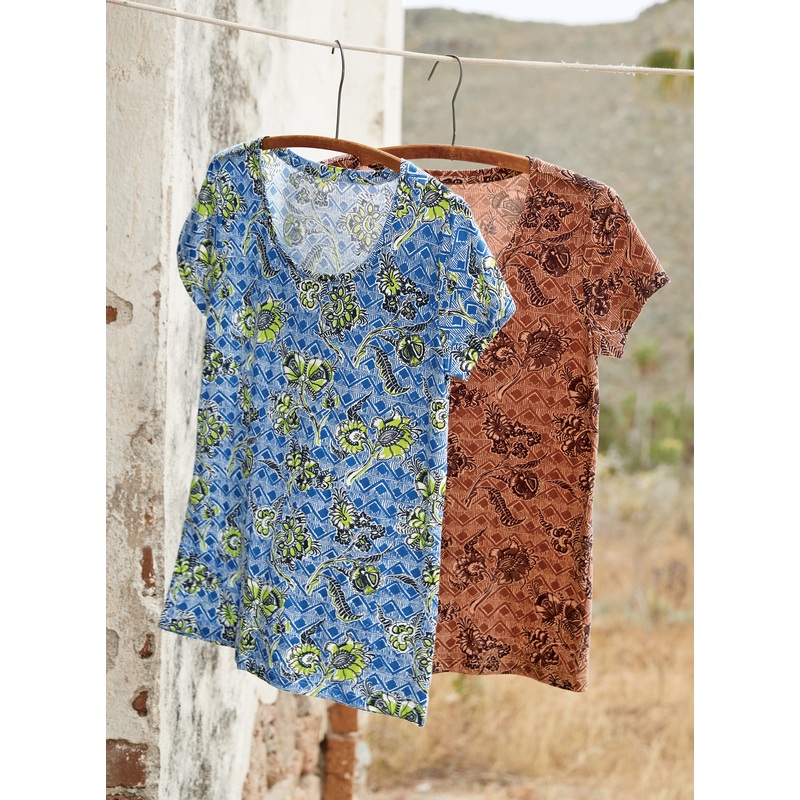 Woodblock Tee Spice XS