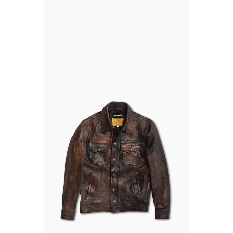 Shangri-La Heritage Terracotta Leather Jacket Bruciato S