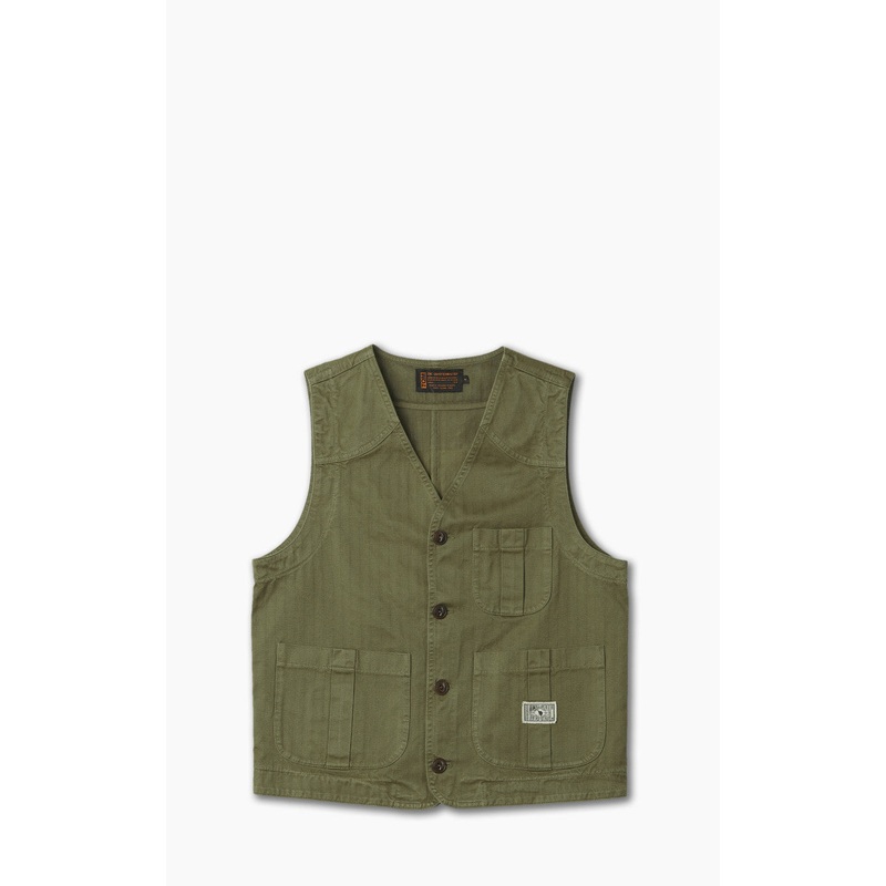 The Quartermaster Fisherman Vest Olive S