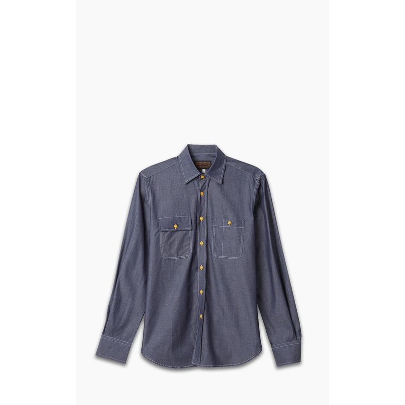 The Quartermaster Work Shirt Denim Raw Indigo XXL