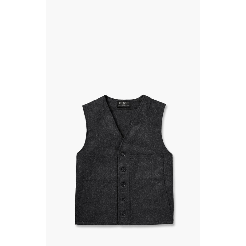 Filson Mackinaw Wool Vest Charcoal M
