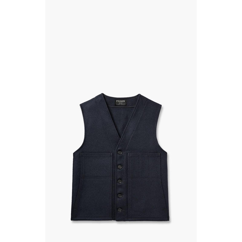 Filson Mackinaw Wool Vest Dark Navy M