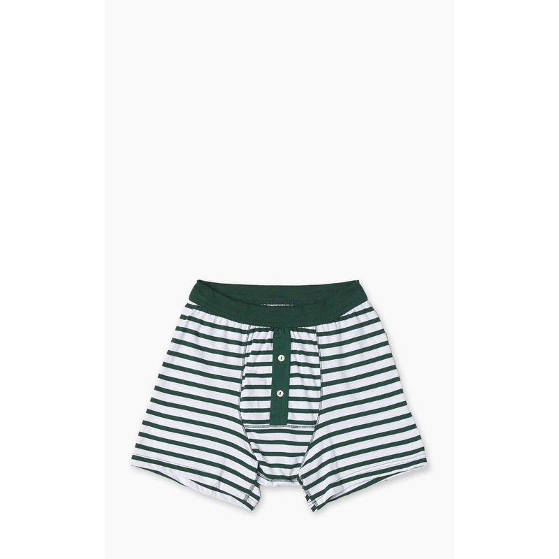 Merz b. Schwanen 2M55 Button Facing Underpants Green/White S