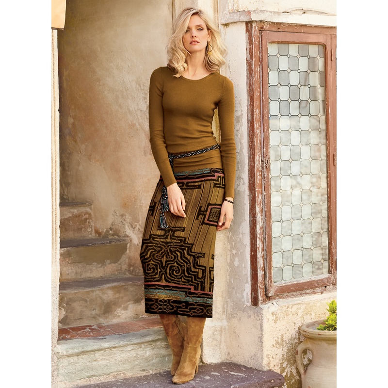 Zoe Crewneck Top Amber XS