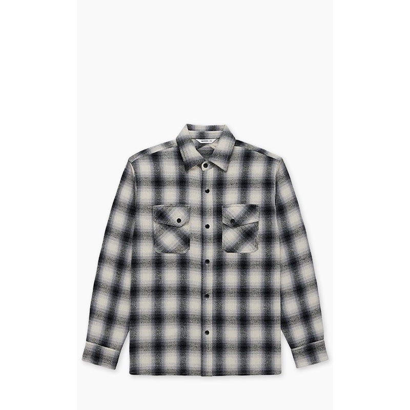 3sixteen Crosscut Flannel Plaid Cream/Black S