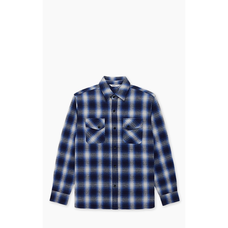 3sixteen Crosscut Flannel Plaid Royal Blue S