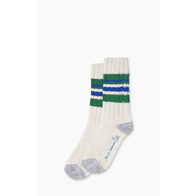 Merz b. Schwanen GS02 Socks Recycled Cotton Nature/Grass 36-38