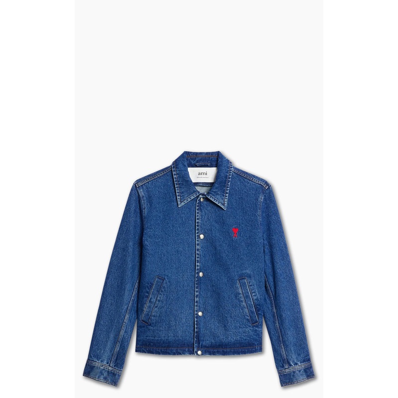 AMI Paris Ami De Coeur Buttoned Denim Jacket Used Blue S