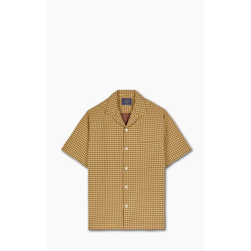 Portuguese Flannel Favo Honey Shirt Yellow M