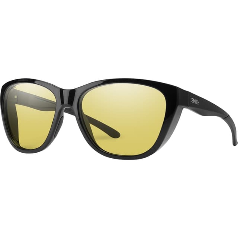 Smith Optics Shoal Sunglasses – Black – ChromaPop Glass Polarized Low Light Yellow Lens – Women’s