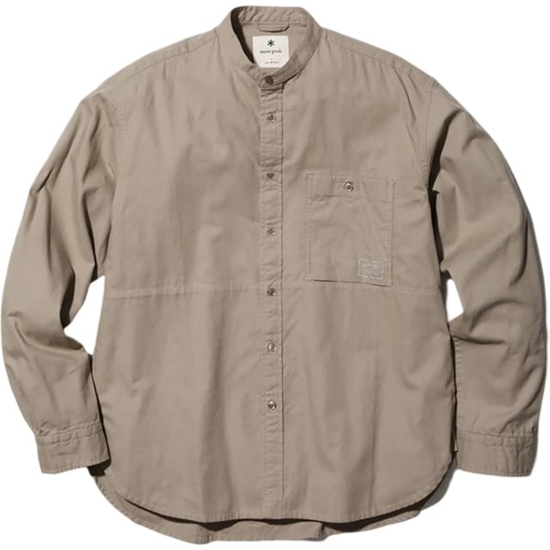 Snow Peak Organic Cotton Poplin Stand-Collar Shirt – Men’s