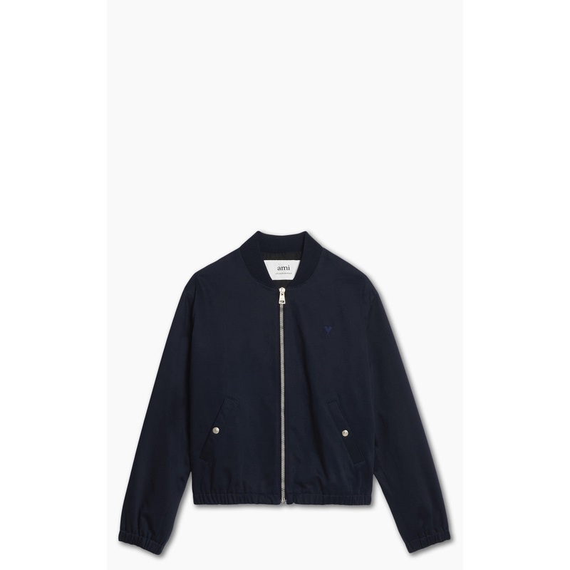 AMI Paris Zipped Bomber Jacket Nautic Blue S
