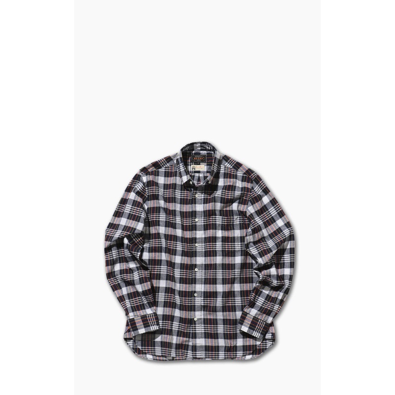 Beams Plus Indian Madras Check Button-Down Shirt Navy M
