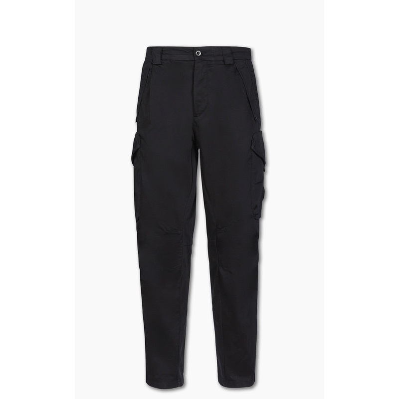 C.P. Company Stretch Sateen Loose Fit Cargo Pants Black 46
