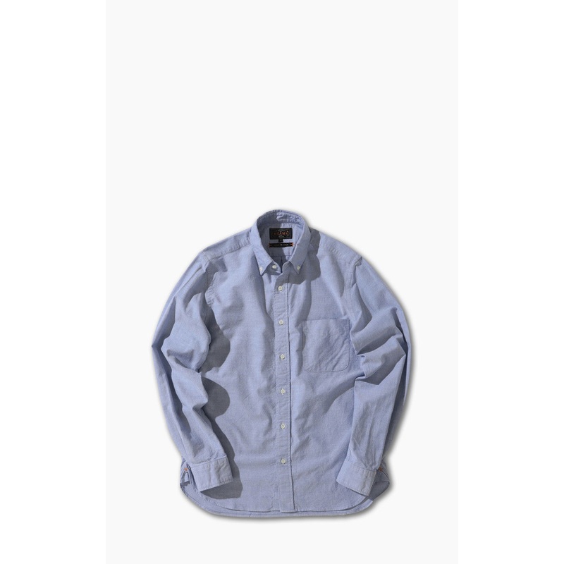 Beams Plus Oxford Button-Down Shirt Blue M