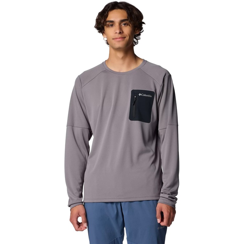 Columbia Columbia Tech Knit Long Sleeve Crew Neck T-Shirt – Men’s