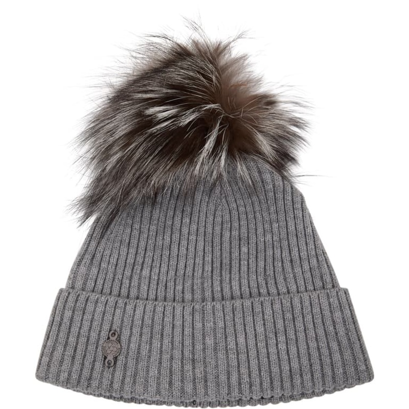 Harricana Basic Canadian Beanie with Upcycled Fur Pom